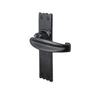 Old Hill Ironworks 158mm x 38mm Antique Charlbury Suite Lever Latch Handles, Black