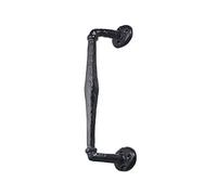 Old Hill Ironworks 240mm Antique Cranked Pull Handles on Rose, Black