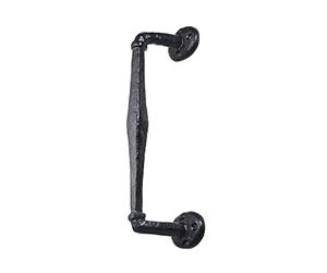 Old Hill Ironworks 240mm Antique Cranked Pull Handles on Rose, Black