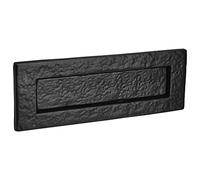 Old Hill Ironworks 260mm x 90mm Antique Traditional Rectangular Letter Plate - Black