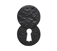 Old Hill Ironworks 40mm Antique Round Covered Escutcheon - Black