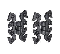 Old Hill Ironworks 70mm x 45mm Antique Cabinet Butterfly Hinges, Black, Including Fixings