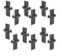 Old Hill Ironworks Burford Suite Door Handles 158mm x 55mm - Antique Black Cast Iron - Lever Latch, Lock & Bathroom Handles (6 Pairs of Latch Handles)