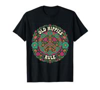 Old Hippies Rule Retro Design for Old Hippy Person T-Shirt