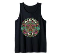 Old Hippies Rule Retro Design for Old Hippy Person Tank Top