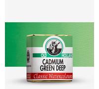 Old Holland : Watercolour Paint : Half Pan : Cadmium Green Deep