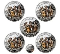 Old Hunter Club Lucky Coin, Lucky Hunting Challenge Coin,Old Hunter Club Lifetime Glory Medal Commemorative Token,Hunting Collectible Tokens Gift for Old Hunters and Outdoor Lovers (5PCS)