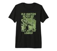 Old Hunters Never Die They Bow Hunting Enthusiast Bowhunting Premium T-Shirt