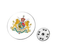 Old Iran Persia Flag Lapel Pins, Iran Map Brooch Pins, Stainless Steel Persia Iran Flag Lion and Sun Crown Lapel Brooch, Badge Souvenir Series Gifts (# N)