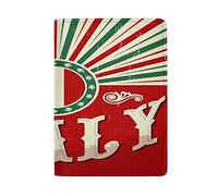 Old Italy Flag Genuine Leather Travel Passport Covers, Microfiber Travel Cards Wallet Holder Case Protector for Women and Men