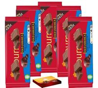 Old Jamaica Dark Chocolate Bar 100g - Rum & Raisin Flavoured Rich Dark Chocolate - Classic Caribbean-Inspired Treat - Bvl (5 x Bars)
