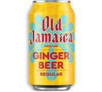 Old Jamaica Ginger Beer 330ml | PACK OF 24 | REGULAR | CANS | Carbonated Drink with Natural Flavours | With Authentic Root Ginger.