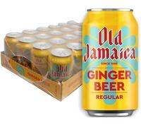 Old Jamaica Ginger Beer Soft Drink 330ml Cans Pack of 24 Made with Authentic Natural Root Ginger