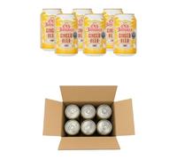 Old Jamaica Ginger Beer Sugar Free, 330ml Cans - Bold & Spicy, Zero Sugar - Case of 6, 12 or 24 - Crisp, Refreshing, Diet-Friendly Drink (6x)