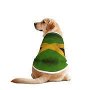 Old Jamaican Flag Dog Shirt Vest Dog Clothes- Breathable Cooling for Big Dogs, Sun Protection Comfort Wear for Golden Retriever, Husky, Alaska Outdoor Activities XX-Large