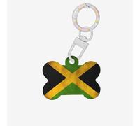 Old Jamaican Flag Dog Tags for Pets,Bone-Shaped Acrylic Pet ID Tags,Perfect for Small to Large Dogs and Cats,Cute & Functional