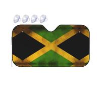 Old Jamaican Flag Medium Car Windshield Sunshade - Quick Cooling in The car in Summer, Portable Storage Sunshade
