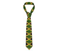 Old Jamaican Flag Men'S Anti-Fluttering Buckle Design Tie, For Business Wedding Party Daily Dress With, Value For Money
