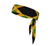Old Jamaican Flag Patterned Sports Ties Double Sided Headband Tennis Karate Karate Yoga Running Headband Men Women Children
