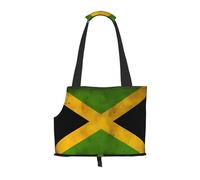Old Jamaican Flag Pet Tote Bag Foldable Handbag Carrier for Small Dogs Cats Puppy Portable Travel Shoulder