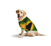 Old Jamaican Flag Print Breathable Dog Tshirt for Medium Large Breed