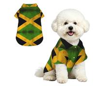 Old Jamaican Flag Soft Breathable Hawaiian Dog Shirt