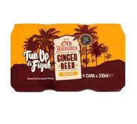 Old-Jamica Ginger Beer, 330ml Cans - Soft Drink Made with Authentic and Natural Root Ginger - Crisp, Refreshing & Classic Taste - Original Caribbean Flavour (Pack of 6)