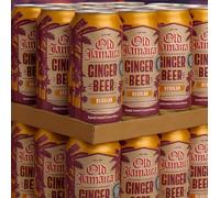 Old-Jamica Ginger Beer, 330ml Cans - Soft Drink Made with Authentic and Natural Root Ginger - Crisp, Refreshing & Classic Taste - Original Caribbean Flavour (Pack of 12)