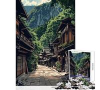 Old Japanese Village Jigsaw for Teenagers 1000 Pieces Stimulate Active Brain And Mind Gentle Relaxing Fun Activity (38x52cm)