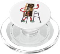 Old Joystick Walking with Cane Cartoon PopSockets PopGrip for MagSafe