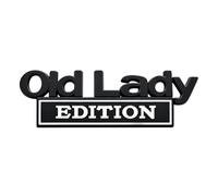 Old Lady Edition Car Emblems Badge Funny 3D Metal Auto Decal For Vehicle Truck SUV Car Motorcycle Cars Sticker Accessory Gifts For Women Men He And I (D, One Size)