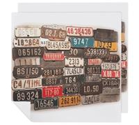 Old License Plate Cloth Napkins for Weddings, Reusable Dinner Napkins for Hotel, Washable Table Napkin for Restaurant, Soft Absorbent Napkin for Parties, Holiday 2 PCS