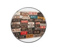 Old License Plate Fridge Magnet Sticker, Round Magnets for Kitchen, Alloy Refrigerator Magnetic Freezer Decor Accessories, Home, Cabinet, and Photos, DIY, Art Projects
