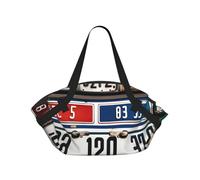 Old License Plate Print Foldable Camping Bag Duffle Bag Waterproof Travel Bag Camping Mattress For Outdoor Park Beach