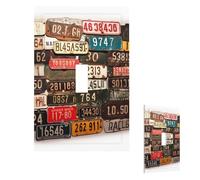 Old License Plate Wall Plate Cover Modern Decorative 1 Gang Light Switch Cover Unbreakable Receptacle Outlet Covers For Living Room Bedroom Home Decor Single Toggle