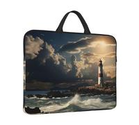 Old Lighthouse by The Sea Laptop Case 14 inch, Shockproof Computer Cover Laptop Sleeve Briefcase Carrying Bag with Handle