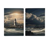 Old Lighthouse by The Sea Passport Holder Slim PU Leather Passports Wallet Portable Passports Protector Passport Cover