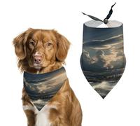 Old Lighthouse by The Sea Pet Scarf,Soft Durable Triangle Dog Bandanas Lightweight Breathable Comfortable Pet Bib for Small Medium Large Breed.