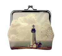 Old Lighthouse Printing Lightweight Coin Purse, Minimalist Wallet for Coffee Runs and Local Outings