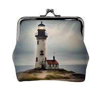 Old Lighthouse-Standard-Scale-2_00x Print Women's Kiss Lock Coin Pouch, Mini Wallet for Cards and Lipstick, Soft Compact Purse