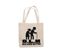Old Lives Matter - Funny Old Aged Tote Bag (Natural)