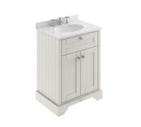 Old London Floor Standing Vanity Unit with 3TH Basin 600mm Timeless Sand/Grey