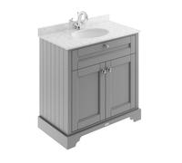 Hudson Reed Old London Storm Grey 800mm Grey Marble & 1TH Basin Va