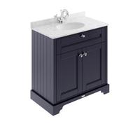 Hudson Reed Old London Twilight Blue 800mm Grey Marble & 1TH Basin