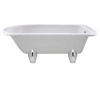 Old London Barnsbury Freestanding Bath Tub With Deacon Leg Set, Durable Single Ended Traditional Bathroom Style In White, 1700mm