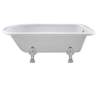 Old London Barnsbury Freestanding Bath Tub With Pride Leg Set, Durable Single Ended Traditional Bathroom Style In White, 1700mm