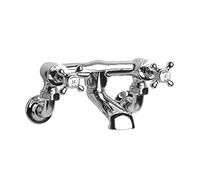 Hudson Reed White Topaz With Crosshead Wall Mounted Bath Filler - Chrome