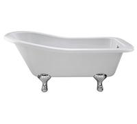 Old London Brockley Freestanding Bath Tub With Corbel Leg Set, Durable Double Ended Traditional Bathroom Style In White, 1500mm