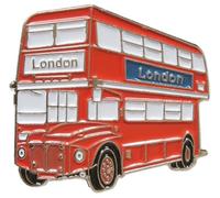 Old London Bus Lapel Pin Badge In Velvet Pouch Or Gift Box With Free Engraving 636