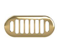 Old London Chancery Overflow Cover | Brushed Brass | 50mm x 26mm x 10mm